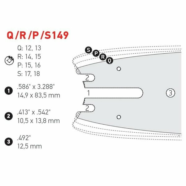 Oregon Harvester Guide Bar, 75cm, .404'' Pitch, .080'' Gauge, SpeedMax, Replaceable Sprocket Nose, Jet-Fit 752SLRR149